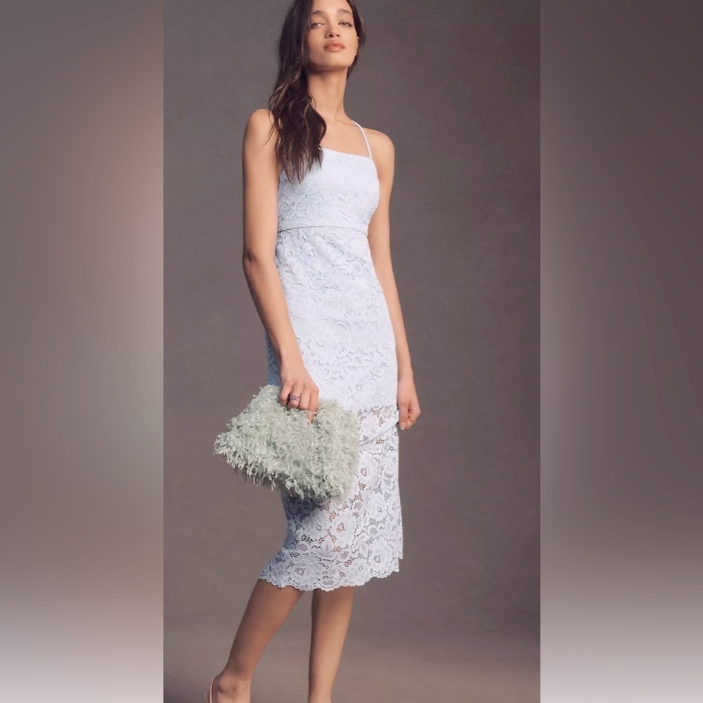 BHLDN Maria Sleeveless Lace Midi Dress Sz XS Party Bridesmaids Prom timeless